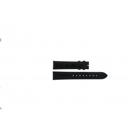 Esprit horlogeband ES-101802-40 Leder Zwart 18mm + zwart stiksel