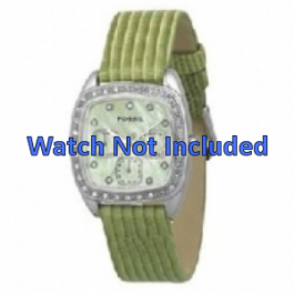 Horlogeband Fossil ES1010 Leder Groen 18mm