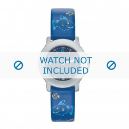 Esprit horlogeband ES103454-40BL Leder Blauw