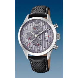 Horlogeband Festina F20271-3 / F20271-6 / F20271-7 Leder Zwart 21mm