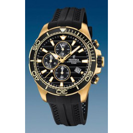 Horlogeband Festina F20368 / F20370 Silicoon Zwart 22mm