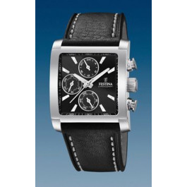 Horlogeband Festina F20424-3 Leder Zwart 28mm