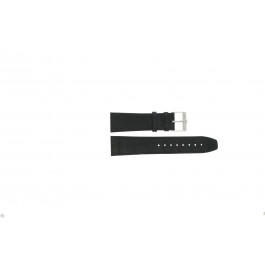 Jacques Lemans horlogeband FC29 / 9-201 Leder Zwart 23mm + zwart stiksel