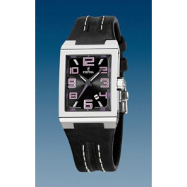 Horlogeband Festina F16187/H / BC06490 Leder Zwart 14mm