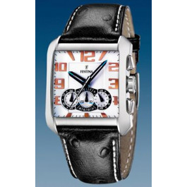 Horlogeband Festina F16294 / F16235-J Leder Zwart 28mm