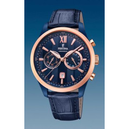 Horlogeband Festina F16998 Leder Blauw