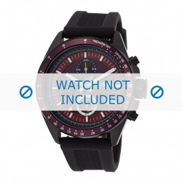 Fossil horlogeband CH2876 Rubber Zwart