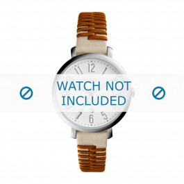 Horlogeband Fossil ES4209 Leder Crèmewit 14mm