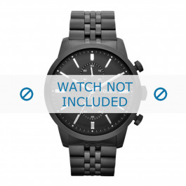 Fossil horlogeband FS4787 Staal Zwart 24mm