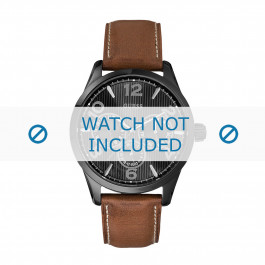 Horlogeband Guess W0493G3 / W0500G1 Leder Bruin 22mm