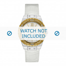 Horlogeband Guess W0775L8 Limelight Leder Wit 21mm