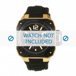 Guess horlogeband W20011G1 Leder Zwart 16mm