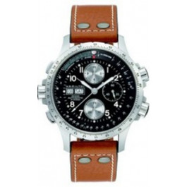 Hamilton horlogeband H77616533 / H600.776.303 XS Leder Cognac 22mm + wit stiksel