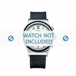 Hugo Boss horlogeband HB-54-1-14-2117 / HB1512324 Rubber Zwart 22mm