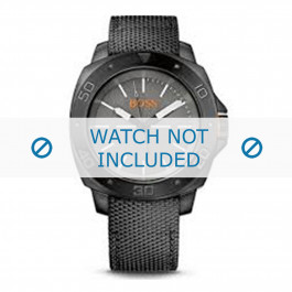 Horlogeband Hugo Boss HB-143-1-34-2660 / 659302547 / 1513069 Canvas Zwart 22mm
