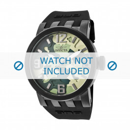 Invicta horlogeband 10457 DNA Rubber Zwart 32mm