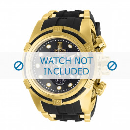 Horlogeband Invicta Jason Taylor 12955 Rubber Zwart 26mm