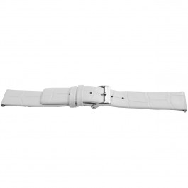 Horlogeband Universeel J520 Leder Wit 26mm