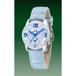 Horlogeband Jaguar J624-2 Leder Lichtblauw 17mm