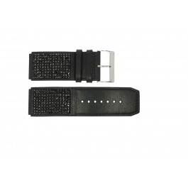 Horlogeband Jacques Lemans JAC-1271 Leder Zwart 26mm