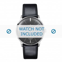 Junghans horlogeband 027/3503.00 Leder Zwart 20mm + standaard stiksel