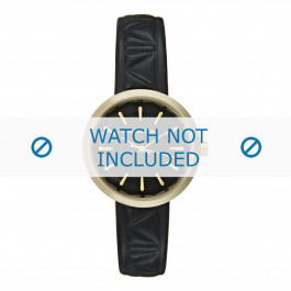 Horlogeband Karl Lagerfeld KL1610 Leder Zwart 14mm