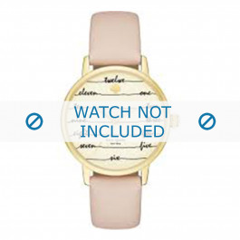 Horlogeband Kate Spade New York KSW1059 Leder Roze 16mm