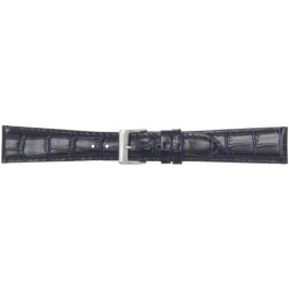 Horlogeband Poletto 454.11.18 Leder Blauw 18mm