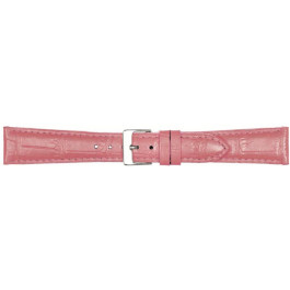 Horlogeband Poletto 454.16.22 Leder Roze 22mm