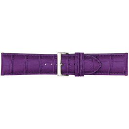 Horlogeband Poletto 454S.11.24 Leder Violet 24mm