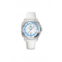 Lacoste horlogeband 2000498 / LC-29-3-14-0157 Leder Wit 22mm + wit stiksel