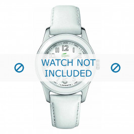 Horlogeband Lacoste LC-11-3-18-0132 / 2000453 / 2000455 / 0152 Leder Wit 20mm