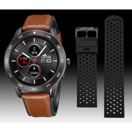 Horlogeband Lotus 50012-1 / BC10958 Kunststof/Plastic Zwart 22mm