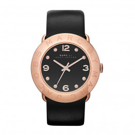 Horlogeband Marc by Marc Jacobs MBM1225 Onderliggend Leder Zwart 20mm