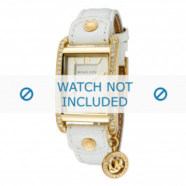 Horlogeband Michael Kors MK2213 Taylor Leder Wit 18mm