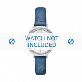 Michael Kors horlogeband MK2661 Croco leder Blauw 14mm