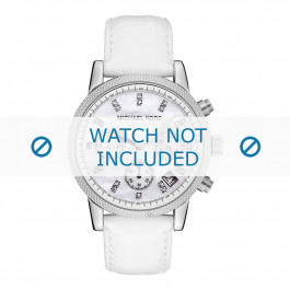 Horlogeband Michael Kors MK5049 Leder Wit 20mm