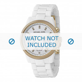 Michael Kors horlogeband MK5189 Keramiek Wit 20mm