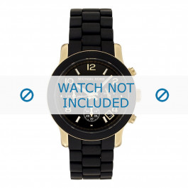 Horlogeband (Band + Kastcombinatie) Michael Kors MK5191 Rubber Zwart 20mm
