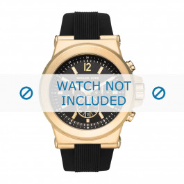 Horlogeband Michael Kors MK8445 Rubber Zwart 13mm
