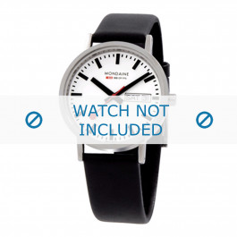 Horlogeband Mondaine A667.30314.11SBB / A658.30300.11SBB Leder Zwart 16mm