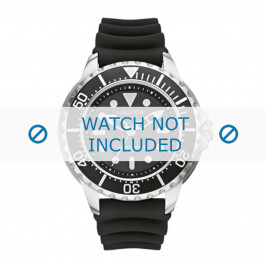 Horlogeband Nautica A18630G Rubber Zwart 22mm