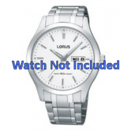 Lorus horlogeband VX43-X074 Staal Zilver 20mm 