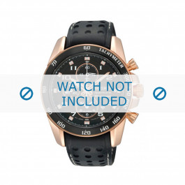 Horlogeband Seiko 7T62-0KV0 / SNAE80P1 / L01M015P0 Leder Zwart 21mm