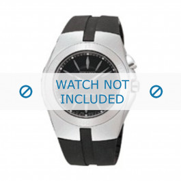Seiko horlogeband 5M62-0AL / SKA203J2 Rubber Zwart 16mm