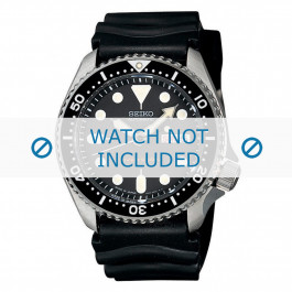 Horlogeband Seiko 7S26-0020 / SKX007K1 / 4FY8JZ / 4D41JZ Rubber Zwart 22mm