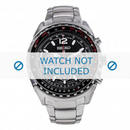 Horlogeband Seiko V175-0CK0 / SSC261P1 / M0VY221J0 Staal 24mm