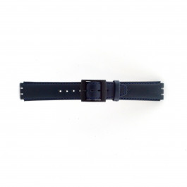 Horlogeband Swatch SC11.05 Leder Blauw 17mm