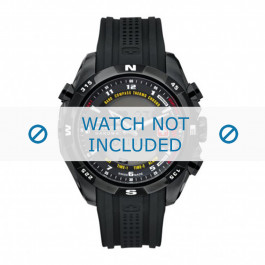 Horlogeband Swiss Military Hanowa 06-4174.13.007 / LOC-7 Rubber Zwart 24mm