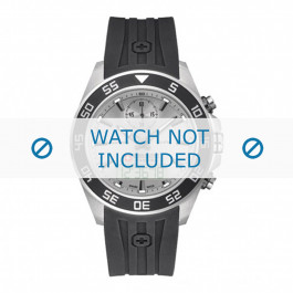 Horlogeband Swiss Military Hanowa 06-4222.04 Rubber Zwart 19mm